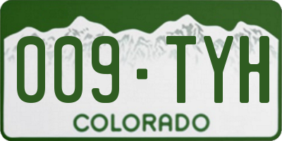 CO license plate 009TYH