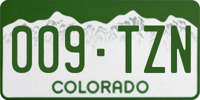 CO license plate 009TZN