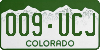 CO license plate 009UCJ
