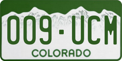 CO license plate 009UCM