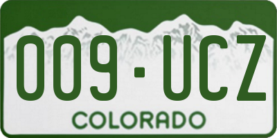 CO license plate 009UCZ