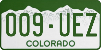 CO license plate 009UEZ