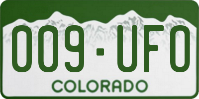 CO license plate 009UFO