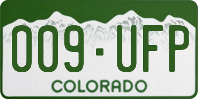 CO license plate 009UFP