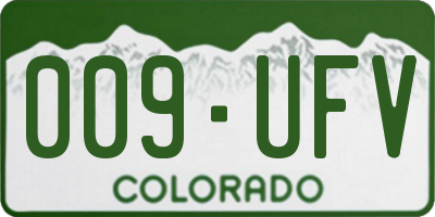 CO license plate 009UFV