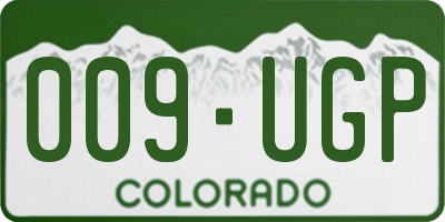 CO license plate 009UGP