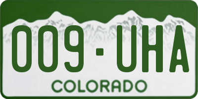 CO license plate 009UHA