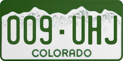 CO license plate 009UHJ