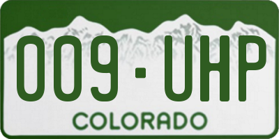 CO license plate 009UHP