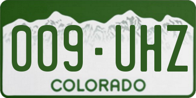 CO license plate 009UHZ