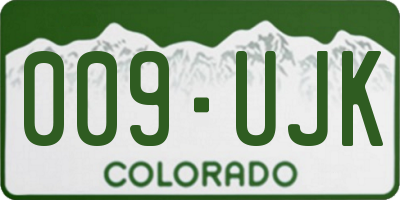 CO license plate 009UJK