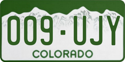 CO license plate 009UJY