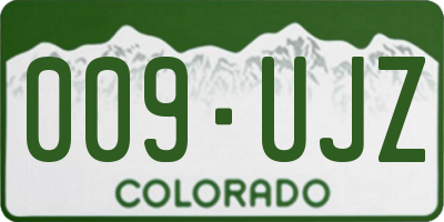 CO license plate 009UJZ