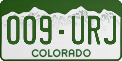 CO license plate 009URJ