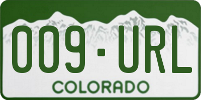 CO license plate 009URL