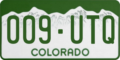 CO license plate 009UTQ