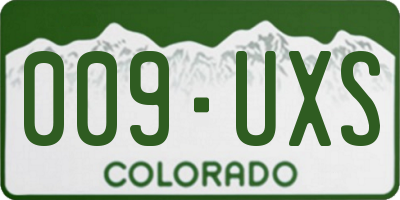 CO license plate 009UXS