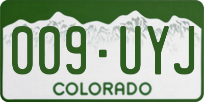 CO license plate 009UYJ