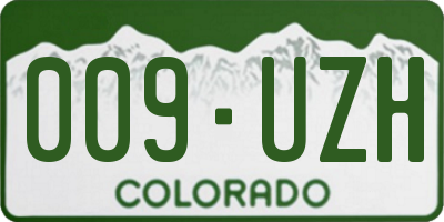 CO license plate 009UZH