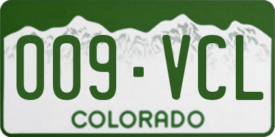 CO license plate 009VCL