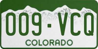CO license plate 009VCQ