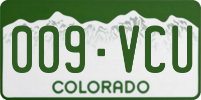 CO license plate 009VCU