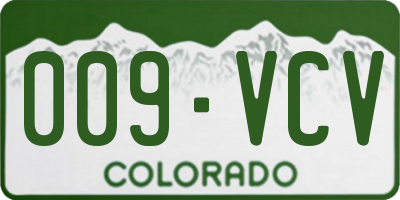 CO license plate 009VCV