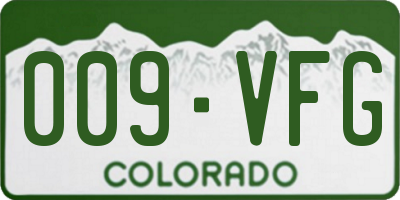 CO license plate 009VFG