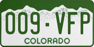 CO license plate 009VFP