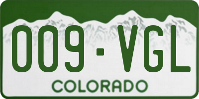 CO license plate 009VGL