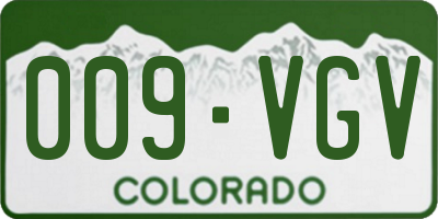 CO license plate 009VGV