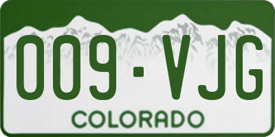 CO license plate 009VJG