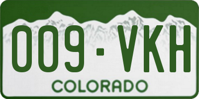 CO license plate 009VKH