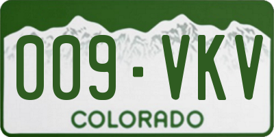 CO license plate 009VKV