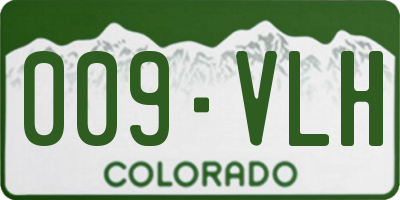 CO license plate 009VLH