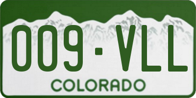 CO license plate 009VLL