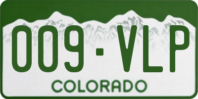 CO license plate 009VLP
