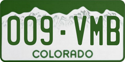 CO license plate 009VMB