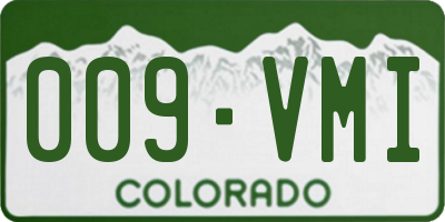 CO license plate 009VMI