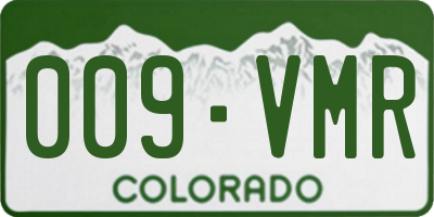 CO license plate 009VMR