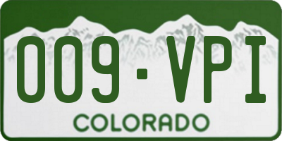 CO license plate 009VPI