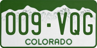 CO license plate 009VQG