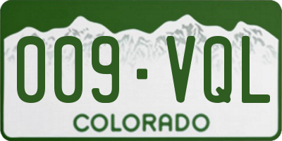 CO license plate 009VQL