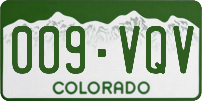 CO license plate 009VQV