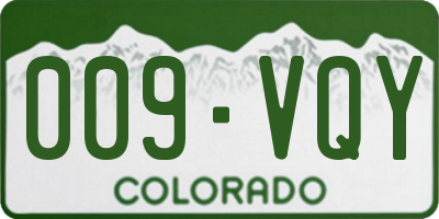 CO license plate 009VQY