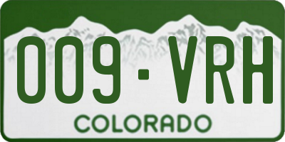 CO license plate 009VRH