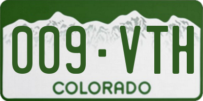 CO license plate 009VTH