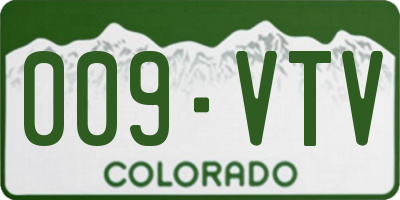 CO license plate 009VTV