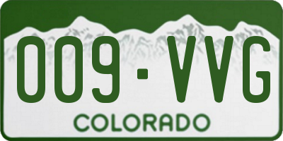 CO license plate 009VVG