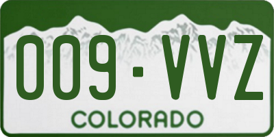 CO license plate 009VVZ